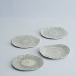 Hand made ceramic lace plates