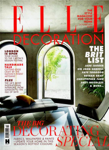 Featured in ELLE Decoration | October 2018 | The Brit List