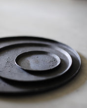 Motomu Oyama 'Kurosabi plate' Medium black rust plate 10
