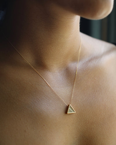Yasuhide Ono 18K necklace with rutile quartz pendant