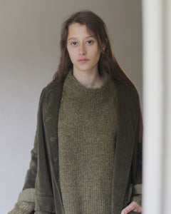 Album Di Famiglia Velvet Blazer in Olive