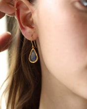 Ram Rijal Teardrop sapphire pendant earrings