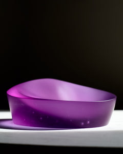 Ashraf Hanna Purple Kiln cast Glass Bowl