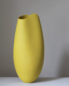 Ashraf Hanna Yellow Vessel with Undulating Rim