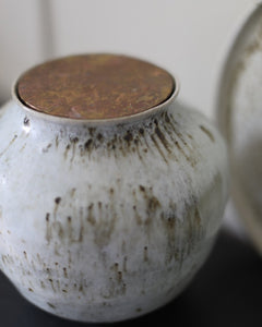 Chloé Rosetta Bell Cliff Ridge Vessel with Brass Lid and Base 24