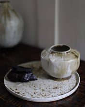 Chloé Rosetta Bell Lobster Shell Wild Clay Plate with Brass and Fossilised Wood Lidded Pot