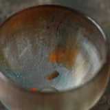 Aki Sakaida 'Smokey Tea Bowl with Orange and Blue 7'