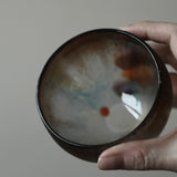 Aki Sakaida 'Smokey Tea Bowl with Orange and Blue 7'