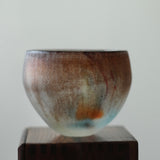 Aki Sakaida 'Smokey Tea Bowl with Orange and Blue 7'