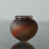Aki Sakaida 'Smokey Brown and Orange Lidded Pot 22'