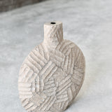 Malcolm Martin and Gaynor Dowling 'Crosshatch Flask in Limed and Scorched Oak'