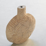 Malcolm Martin and Gaynor Dowling 'Crosshatch Flask in Limed and Scorched Oak'