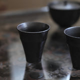 Saeam Kwon 'Tall Drinking Vessel in Metallic Black'