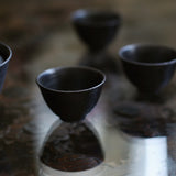 Saeam Kwon 'Set of Drinking Vessels in Metallic Black'