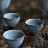 Saeam Kwon 'Set of Drinking Vessels in Petrol Blue'