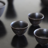 Saeam Kwon 'Set of Drinking Vessels in Metallic Black'
