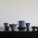 Saeam Kwon 'Set of Drinking Vessels in Petrol Blue'