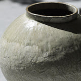 Marco Minetti 'Round Tall Vessel with Flowing Almond Ash Glaze IV'