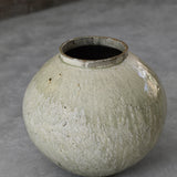 Marco Minetti 'Round Tall Vessel with Flowing Almond Ash Glaze IV'