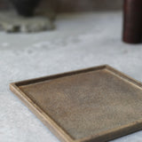 Keiichiro Hayamizu 'Volcanic Ash Square Rimmed Tray'