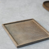 Keiichiro Hayamizu 'Volcanic Ash Square Rimmed Tray'