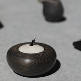 Kate Schuricht 'Ebonised Oak Pebble Pot II'