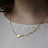 Ram Rijal '22ct Gold necklace with diamond slice'