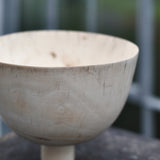 Jayne Armstrong 'Whitened Deep Footed Bowl in Sycamore'