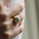 Ram Rijal '22ct Grey Diamond Ring'