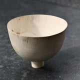 Jayne Armstrong 'Whitened Deep Footed Bowl in Sycamore'