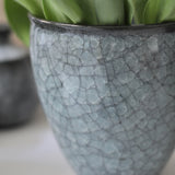 Takashi Suzuki 'Blue Crackle Vase I'