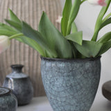 Takashi Suzuki 'Blue Crackle Vase I'
