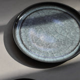 Takashi Suzuki 'Blue Crackle Plate I'