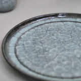 Takashi Suzuki 'Blue Crackle Plate I'