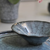 Takashi Suzuki 'Blue Crackle Plate I'