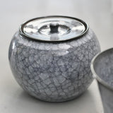 Takashi Suzuki 'Blue Crackle Lidded Pot II'