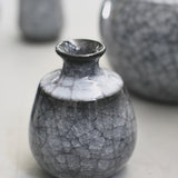 Takashi Suzuki 'Blue Crackle Vase VI'