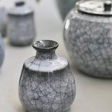 Takashi Suzuki 'Blue Crackle Vase VI'