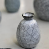 Takashi Suzuki 'Blue Crackle Vase IX'