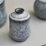 Takashi Suzuki 'Blue Crackle Vase VII'