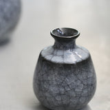 Takashi Suzuki 'Blue Crackle Vase VI'
