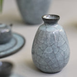 Takashi Suzuki 'Blue Crackle Vase VIII'