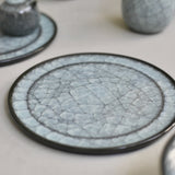 Takashi Suzuki 'Blue Crackle Plate V'