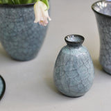 Takashi Suzuki 'Blue Crackle Vase I'