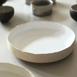 Jennifer Morris 'Large platter with torn edges and a dolomite glaze'
