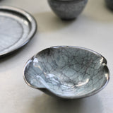 Takashi Suzuki 'Blue Crackle Plate II'