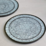 Takashi Suzuki 'Blue Crackle Plate V'