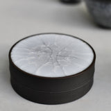 Takashi Suzuki 'Blue Crackle Lidded Pot IV'