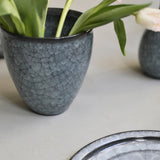 Takashi Suzuki 'Blue Crackle Vase I'