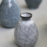 Takashi Suzuki 'Blue Crackle Vase IX'